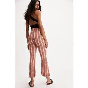 Free People High Rise Fine Line Slim Pants in Stripes